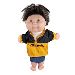 Cabbage Patch Safari Outfit and Doll Brown Eyes Brown Hair Vintage 1995